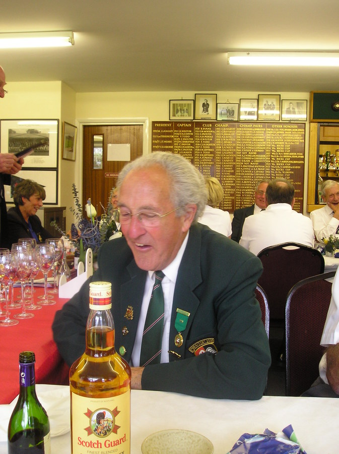 Bucks County President Brian Dawkins with his prize after winning the pre-match spider competition that raised over Â£240.